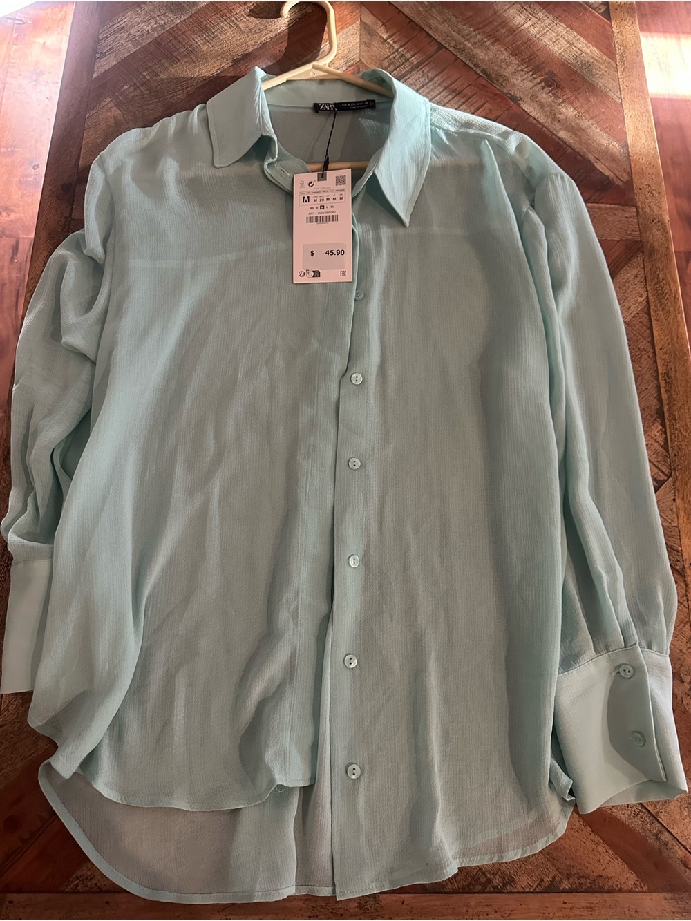 Bundle of. Zara Mint Green women’s Button-Down Shirt